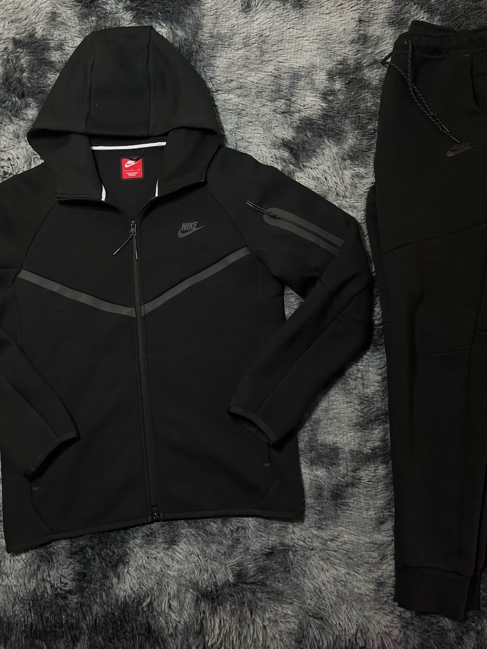 Nike Black Hooded Zip Bomber Jacket